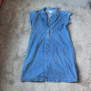 Chelsea Studio Collared Denim Button Down Snap Dress SIZE 14